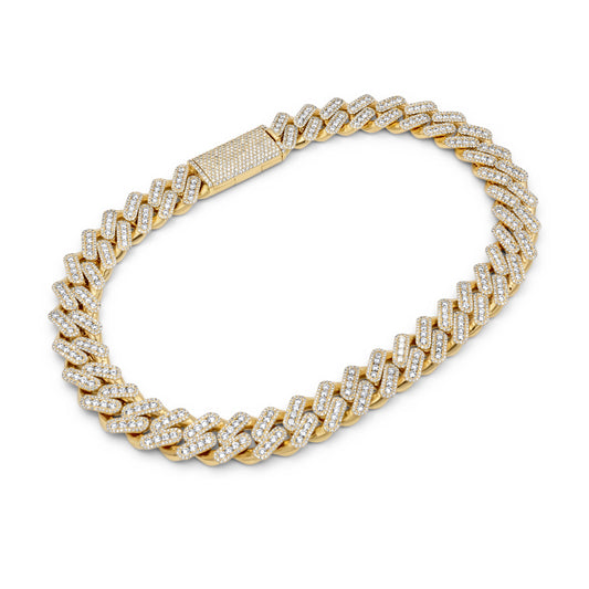 14k Solid Gold Cuban Link Diamond Necklace 19.16mm 48.50 ctw
