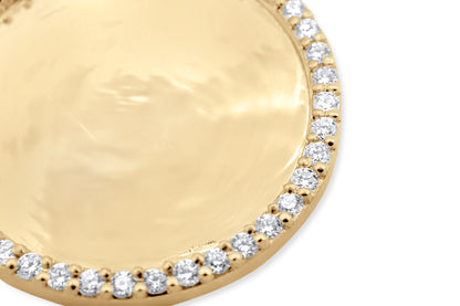 10K Solid Gold Micro Diamond Picture Pendant 0.45ctw