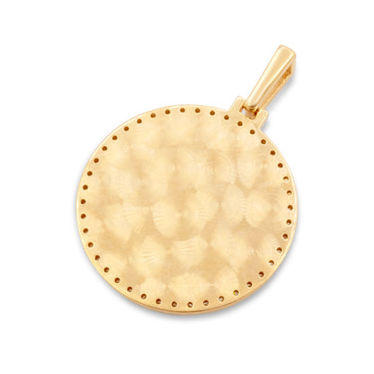 10K Solid Gold Micro Diamond Picture Pendant 0.45ctw