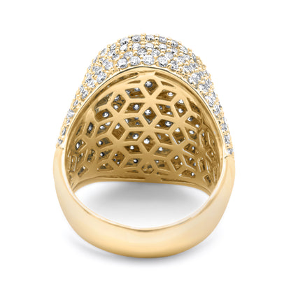 14K Yellow Gold Oval Diamond Ring 7.07ctw