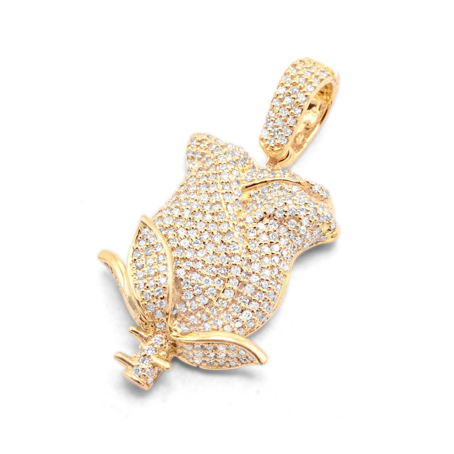 10K Diamond Rose Pendant 1.35CTW