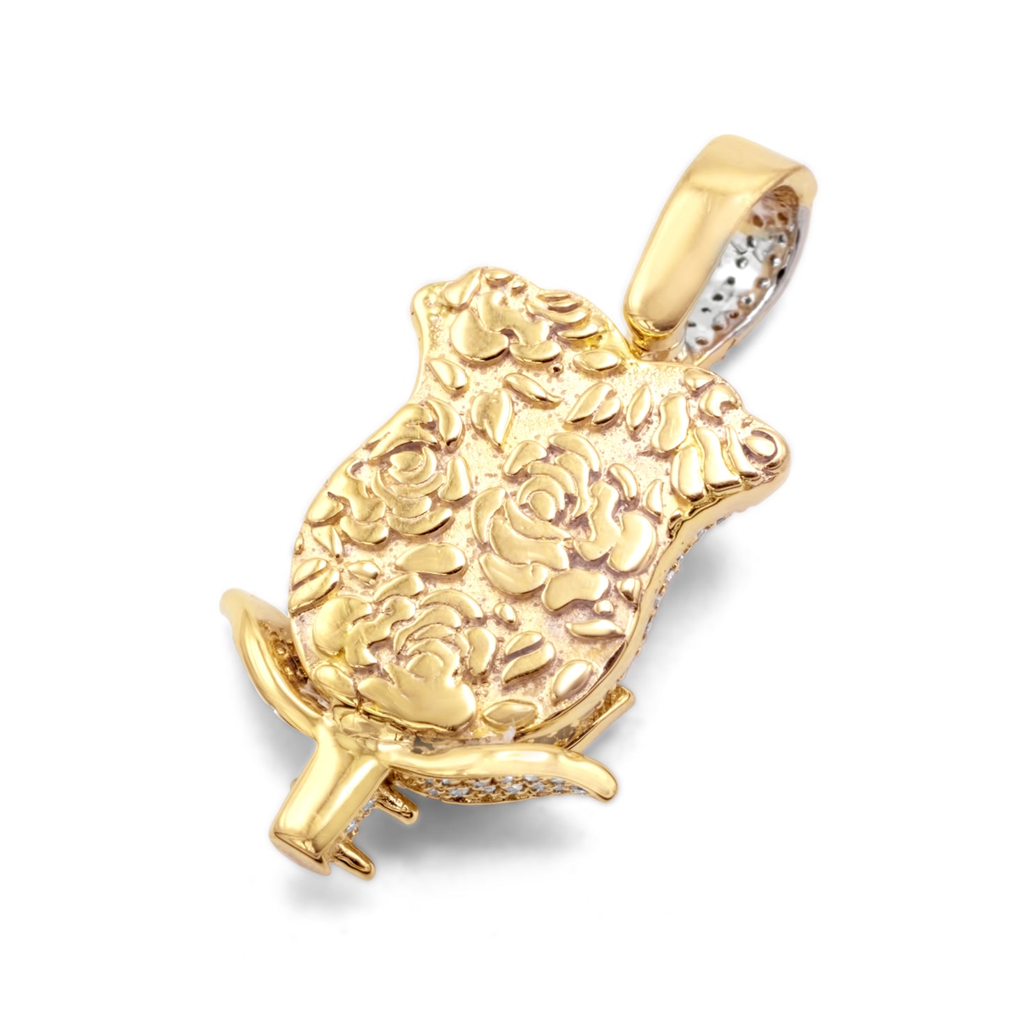 10K Diamond Rose Pendant 1.35CTW