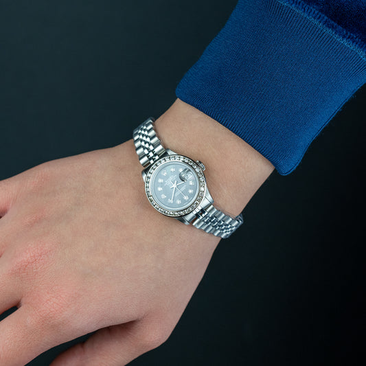 Rolex Ladies Datejust 26mm  Stainless Steel 1.00 CTW Ref. 69174/6960
