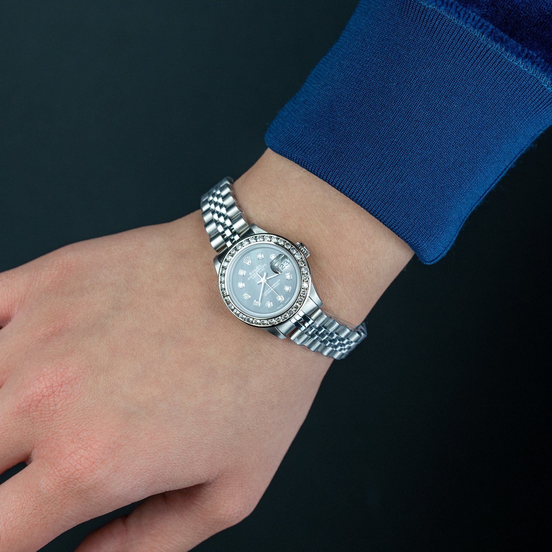 Rolex lady datejust on deals wrist