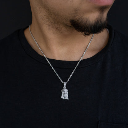 14K Solid Gold Jesus Diamond Pendant 0.60ctw