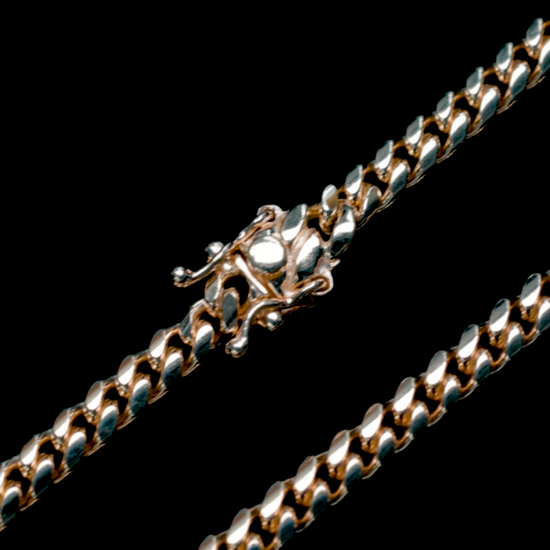14k Solid Yellow Gold Cuban Link Chain 5mm