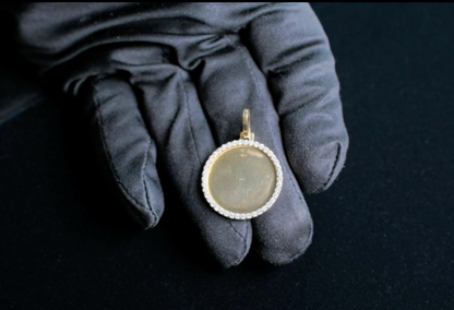 10K Solid Gold Diamond Picture Pendant 0.65ctw