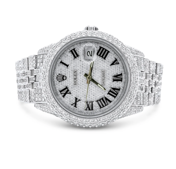 Diamond Rolex DateJust 36mm Stainless Steel 15.00 CTW