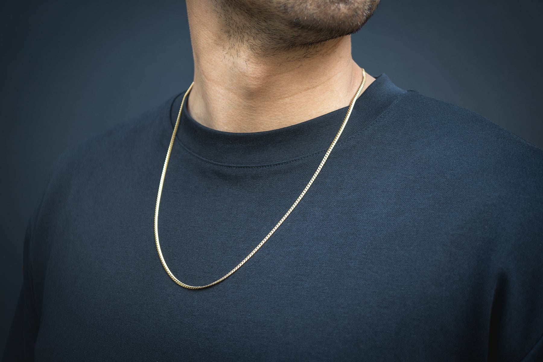 Buy Via Mazzini Gold Plated No-Tarnish No-Fading Stainless Steel 2.5mm  Thickness Hip-Hop Chain Necklace For Men And Women (NK1057) 1Pc at Amazon.in
