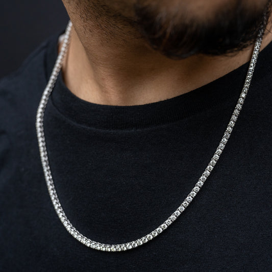 14K Gold 10-Pointer Tennis Chain 16.00ctw