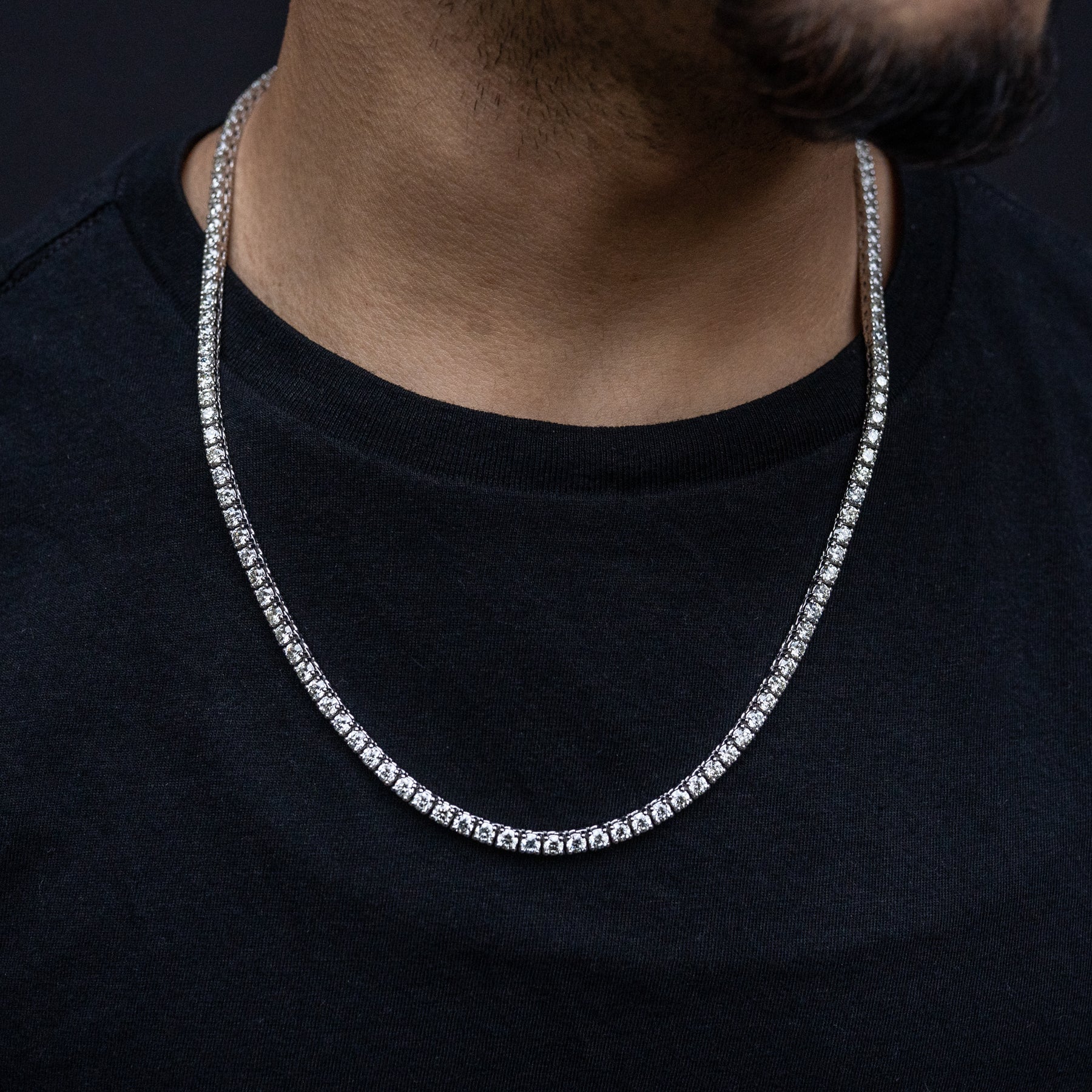 Diamond Tennis Gold Chain (4mm) | The Gold Gods