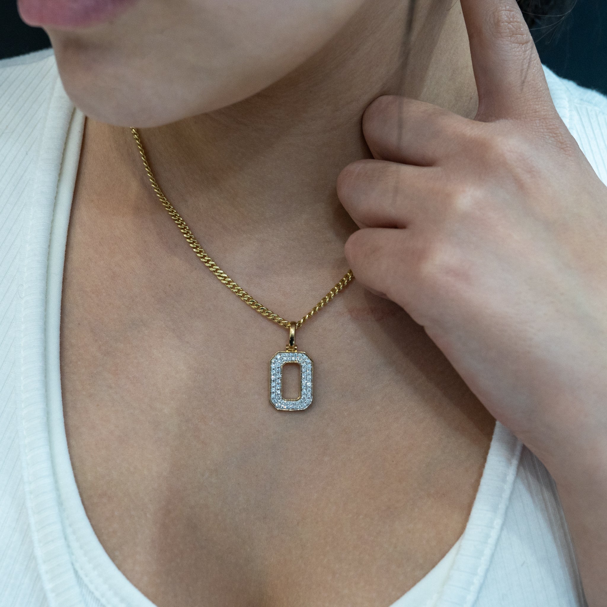 10k Yellow Gold Diamond Number 0 Pendant 0.50 ctw – NYC Luxury
