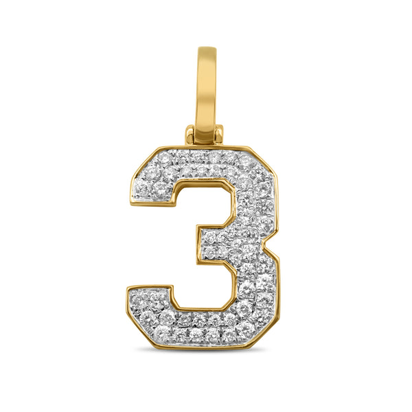 Gold necklace with 3 diamonds on sale