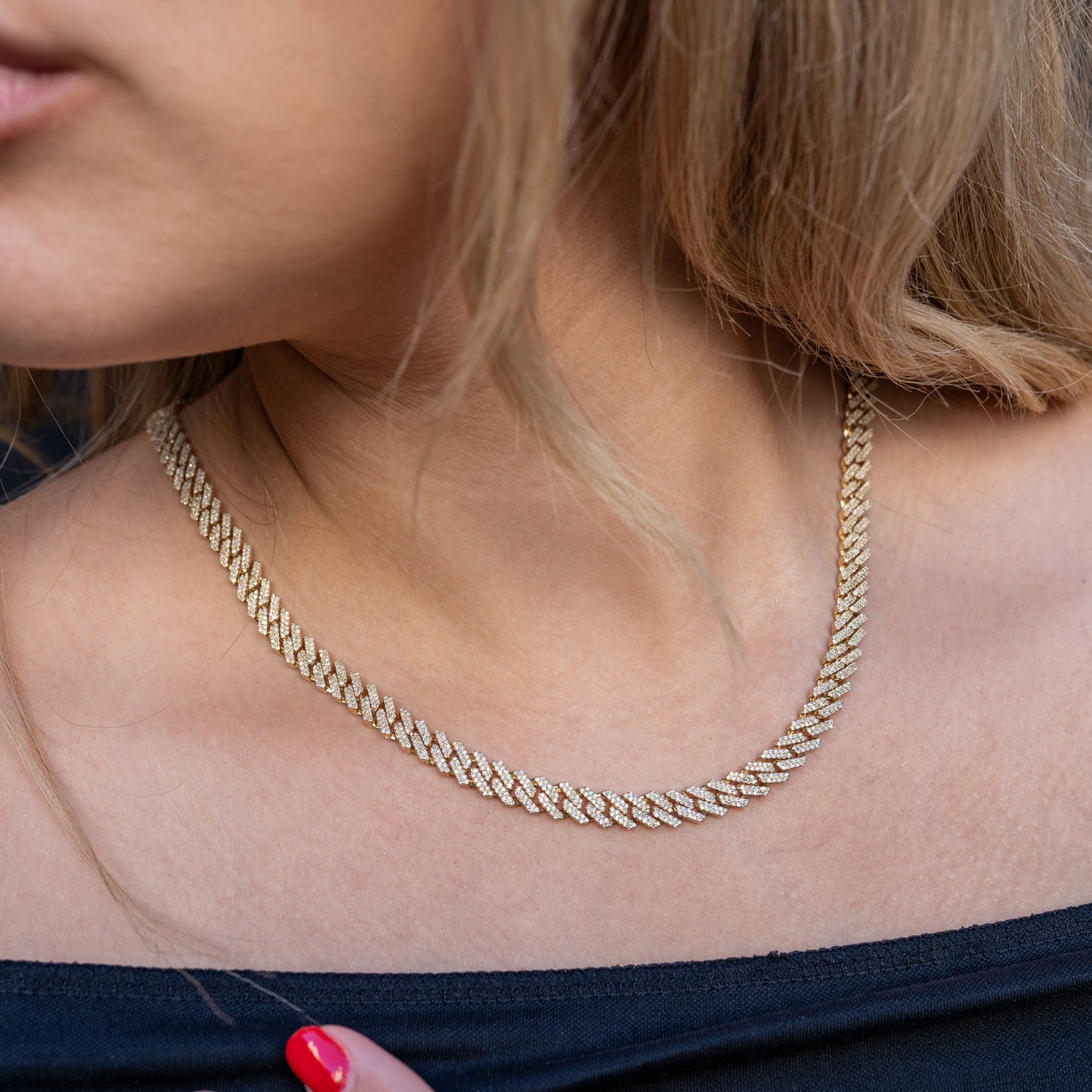 10K Gold Diamond Cuban Chain 7mm 5.87 ctw
