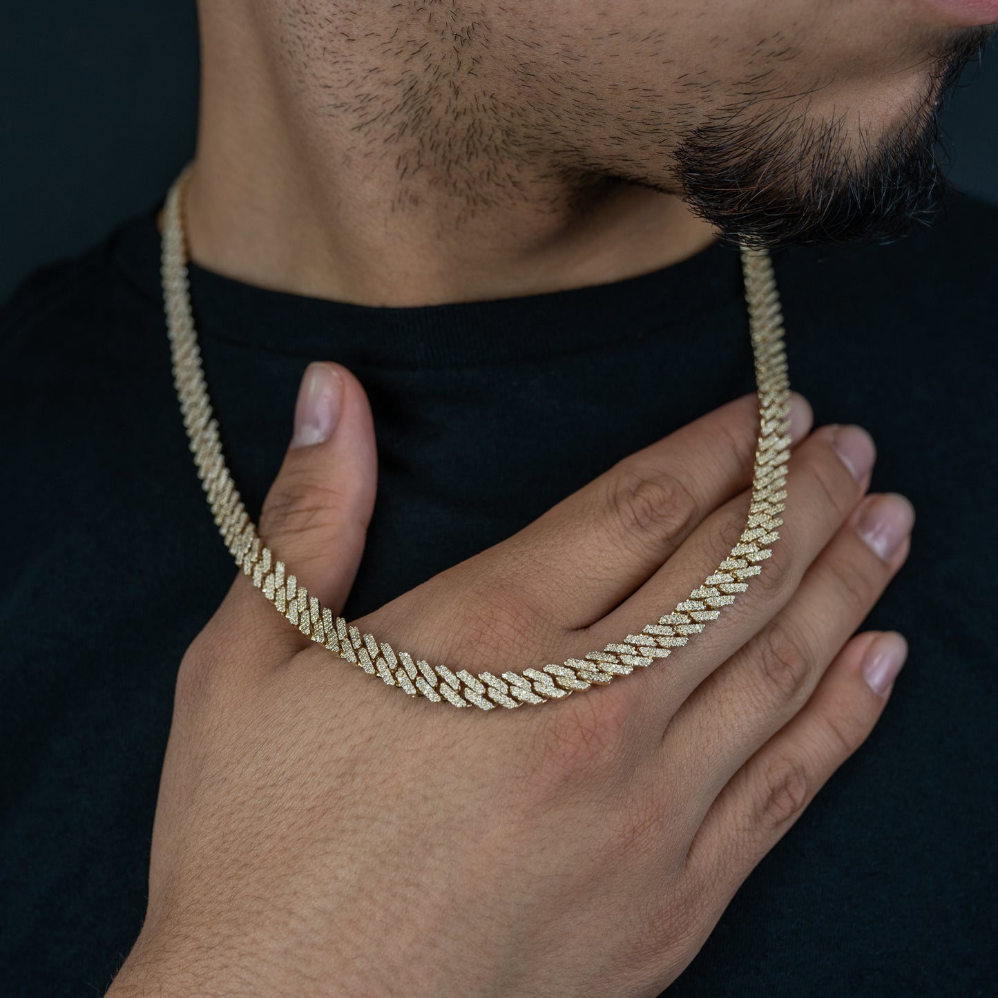10K Gold Diamond Cuban Chain 7mm 5.87 ctw