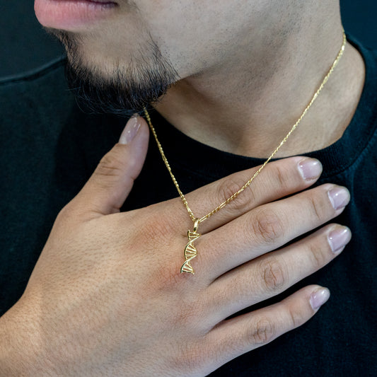 10K Solid Gold DNA Spinning Pendant