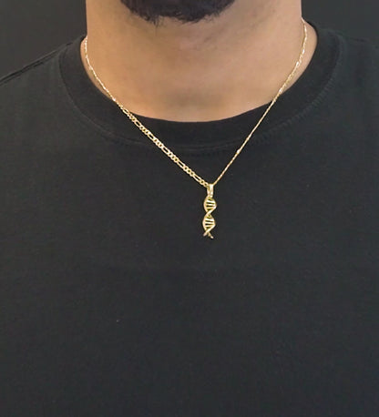 10K Solid Gold DNA Spinning Pendant