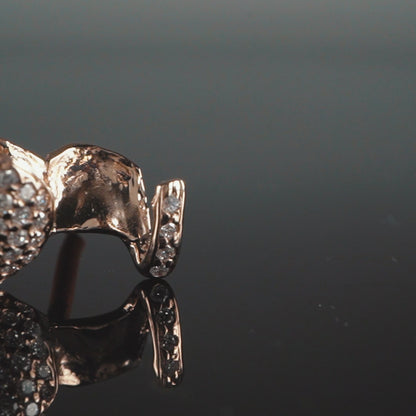 14K Yellow Gold Honeycomb Tooth & Gap Grillz
