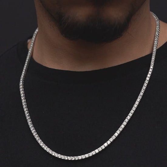 14K White Gold 10-Pointer Tennis Chain