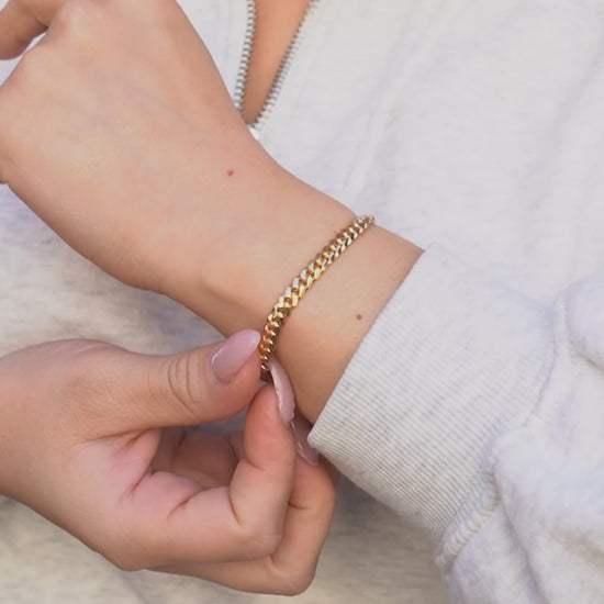 10K Solid Yellow Gold Miami Cuban Link Bracelet 5mm