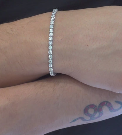 14k White Gold Diamond Tennis Bracelet 7.62 ctw