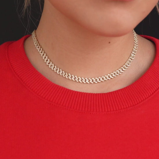 10K Yellow Gold Diamond Cuban Chain 6mm 5.31 ctw