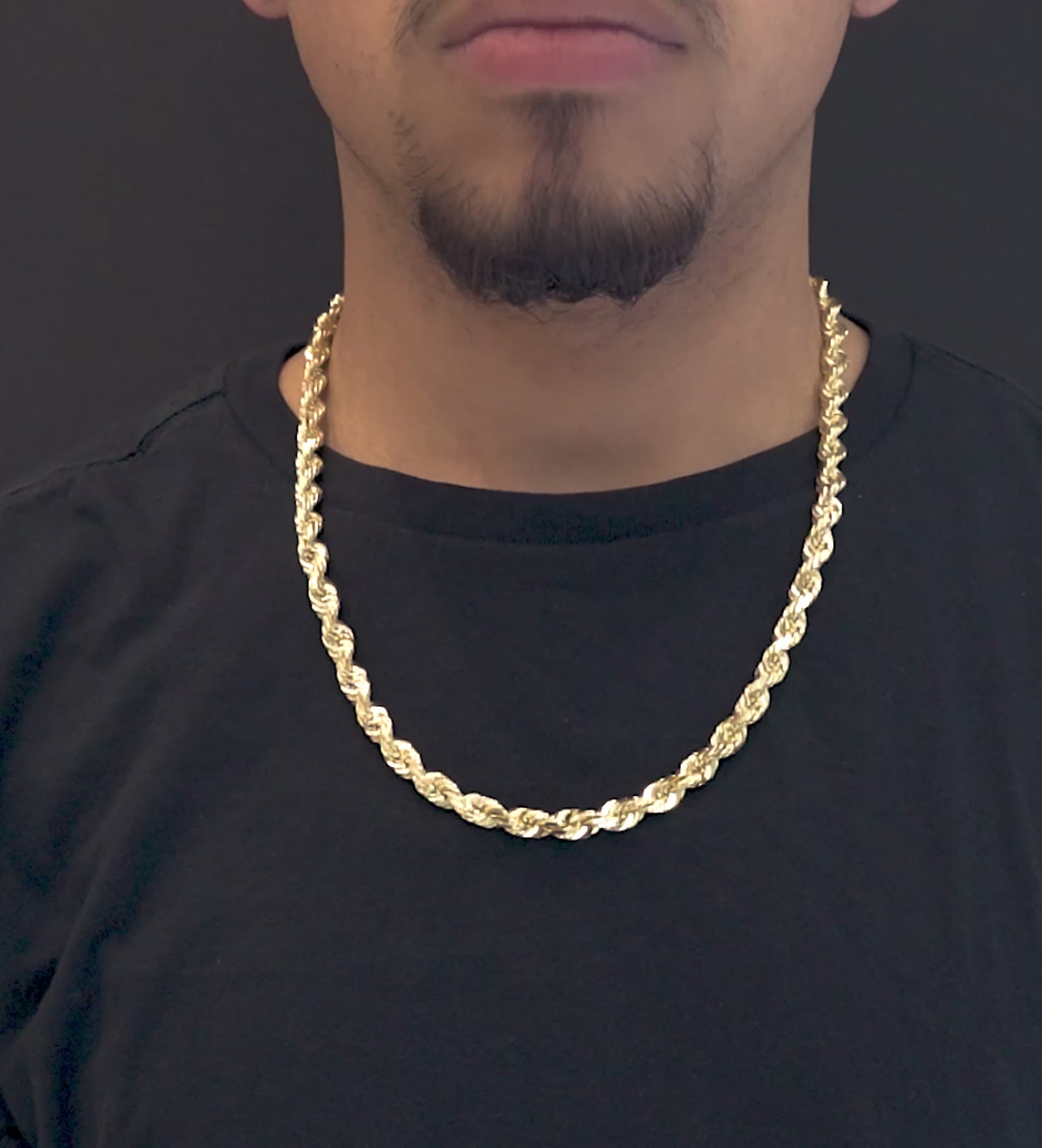 10K Yellow Gold Solid Rope Chain 7mm – NYC Luxury