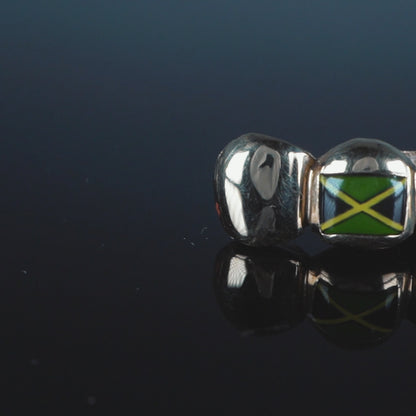 14K Yellow Gold Custom (Jamaica) Flag Grillz