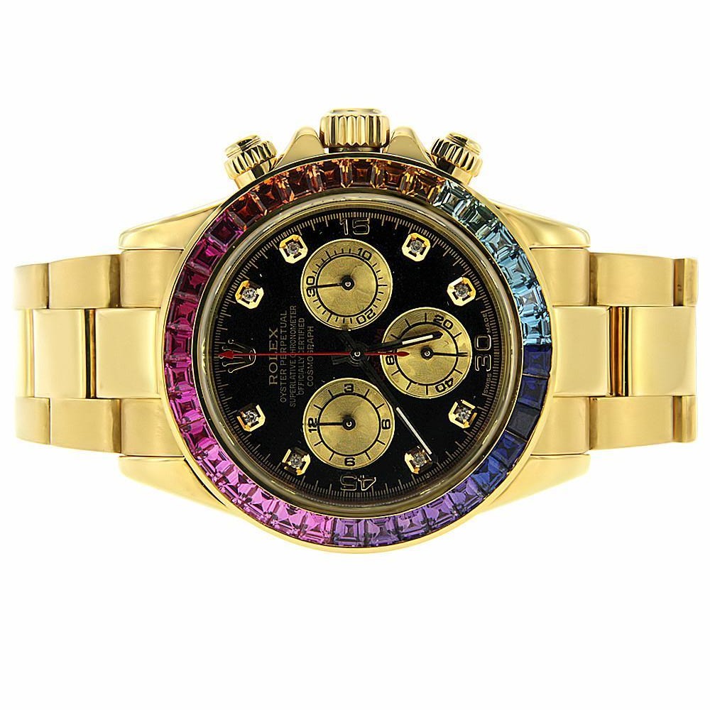 Rolex Daytona Yellow Gold, Custom Rainbow Dial Ref. 116508